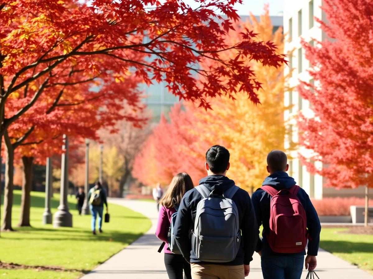 Campus universitaire canadien en automne
