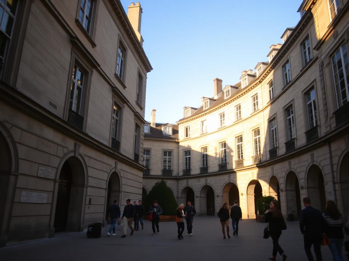 Cour d'une université française